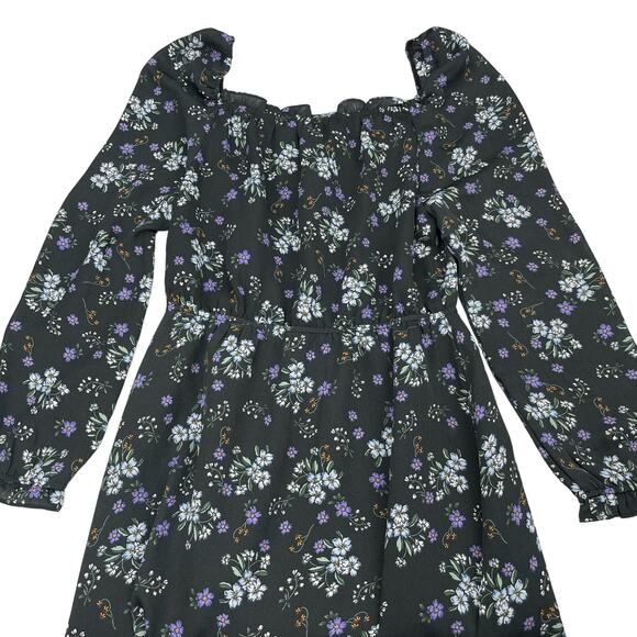 CUPCAKES & CASHMERE Elsie Floral Square Neck Dress Sz Small - Picture 10 of 10